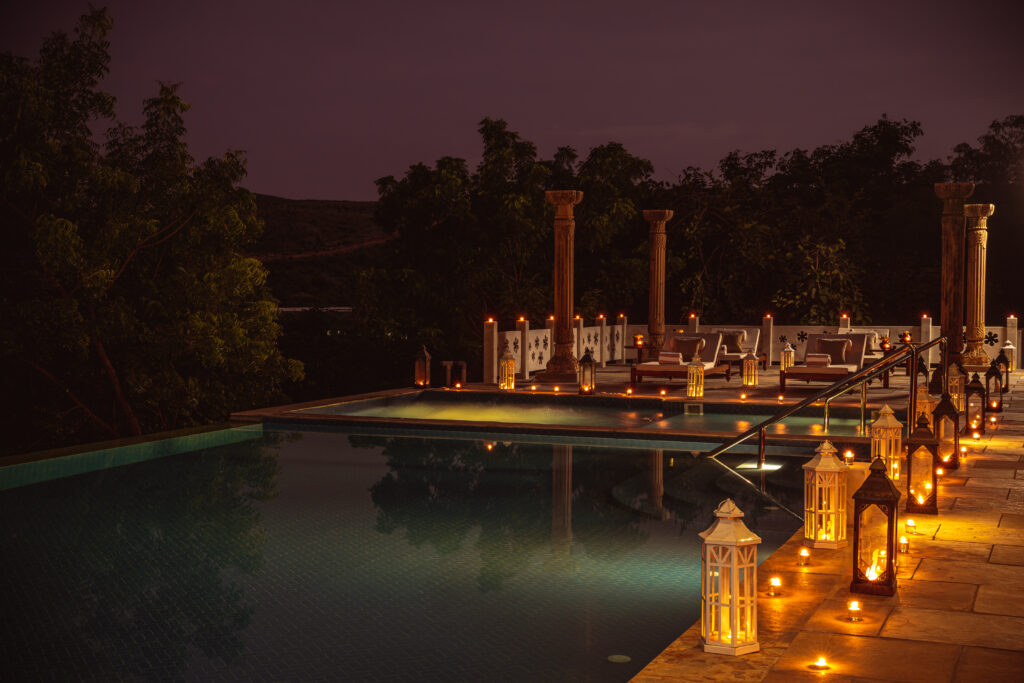 pre-wedding shoot at a luxury resort