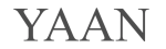 A stylized black and white logo consisting of the text "YAAN" in capital letters.